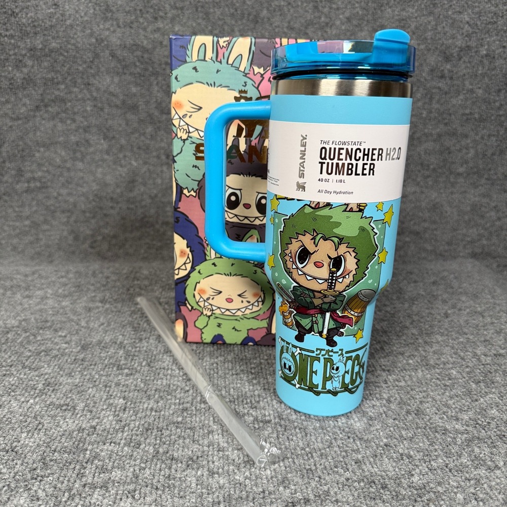 New Stanley One Piece Cup The FlowState Quencher Tumbler H2.0 Blue 40.Oz